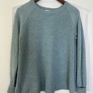 Blue cotton blend Swing sweater